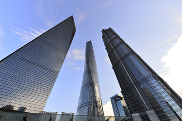 Fototapeta na wymiar Shanghai world financial center skyscrapers