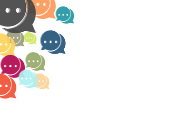 Hintergrund aus bunten Sprechblasen Chat