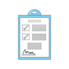 Checklist document isolated