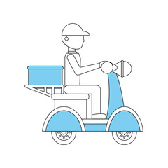 Motorcycle courier vehicle