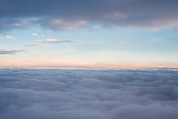 sky and clouds. The view from the plane