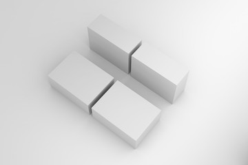 Box paper mockup 4 side