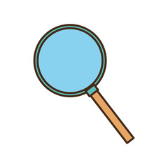 Magnifying glass isolated