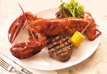 Lobster and steak set