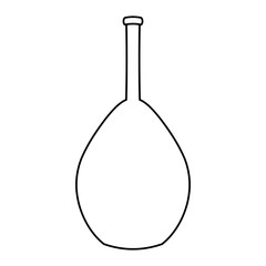 Chemistry flask isolated