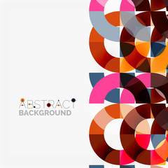 Obraz premium Colorful rings on grey background, modern geometric pattern design