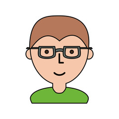 Man with glasses cartoon