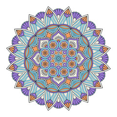 Flower Mandala. Vintage decorative elements. Oriental pattern, vector illustration. Islam, Arabic, Indian, moroccan,spain, turkish, pakistan, chinese, mystic, ottoman motifs. Coloring book page