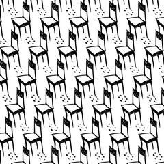 vector seamless pattern with chair