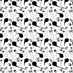 surrealism stylized seamless pattern