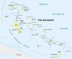 Foto op Plexiglas Map of The Commonwealth of The Bahamas © lesniewski