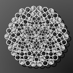 laser cut paper diamond octagon vintage pattern vector