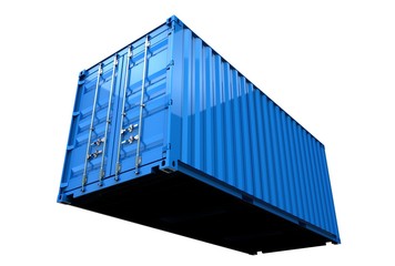 3d illustration of iso container isolated on white