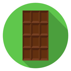 Tafel Schokolade Icon Flat Design Vektor Grafik Illustration