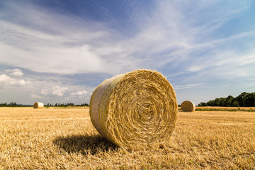Strohballen Panorama.