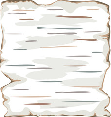 Fototapeta premium Birch bark background frame isolate.
