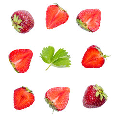 Strawberry pattern isolated on white