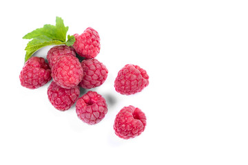 Raspberry pattern isolated on white