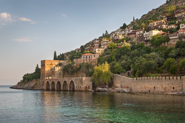Naklejka premium sea beach in Alanya, Turkey