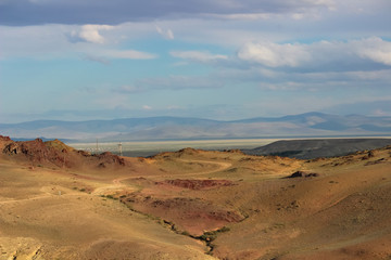 Road in the desert mountains