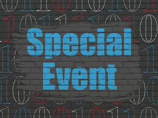 Business concept: Special Event on wall background