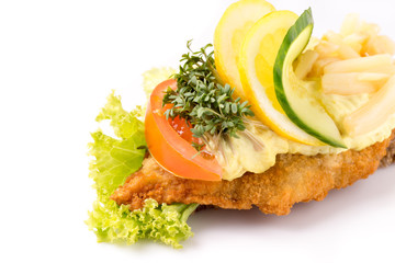 Danish specialties and national dishes, high-quality open sandwich