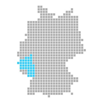Markierung von Rheinland-Pfalz auf Karte von Deutschland