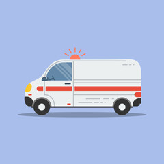 Isolated flat ambulance icon