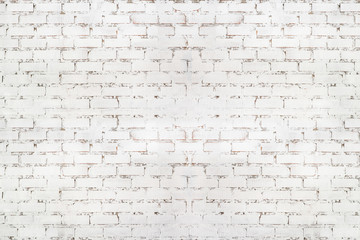 Abstract white brick wall for texture or background.