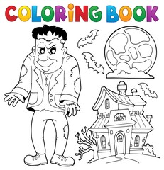 Coloring book Frankenstein theme