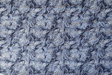 Fabric with print in shades of blue