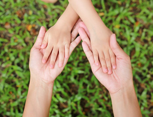 mother and daughter hands.