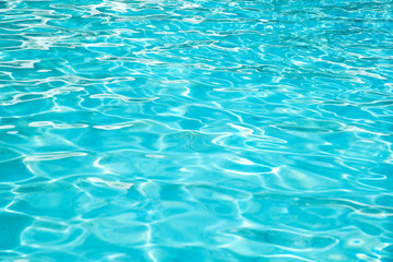 Reflections the Blue swimming pool.
