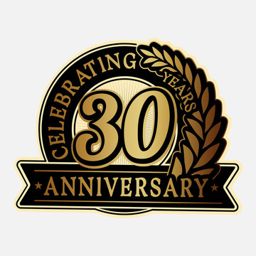 30 years anniversary logo template. Vector and illustration.
