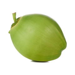Green coconut Fruit isolated on white background