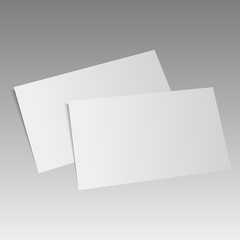 Blank business card, postcard vector illustration