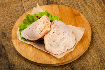 Raw chicken thigh