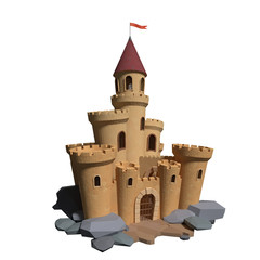 3d rendered cartoon castle