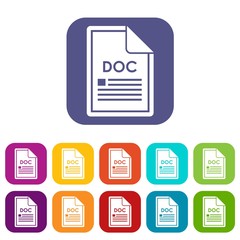 File DOC icons set