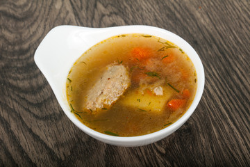 Soup with meatballs