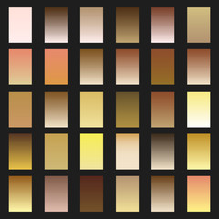 Set of skin gradient. Collection gradients for fashion and beauty design. Vector illustration