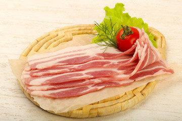 Raw bacon