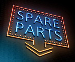 Spare parts concept.