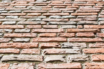 Background of old vintage brick wall,