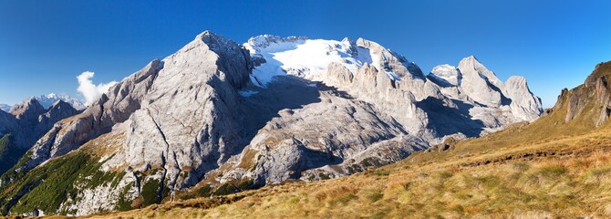 Marmolada, the highest mount of Dolomites mountains