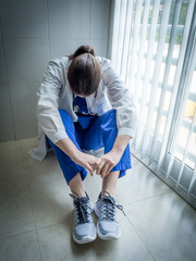 Tired doctor