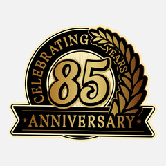 85 years anniversary logo template. Vector and illustration.
