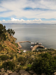 A view of Lake Titicaca from Taquile Island - Puno, Peru