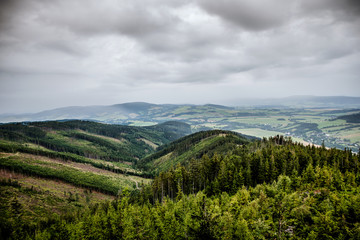 Fototapeta na wymiar Mountains in Jeseniky, Czech Republic