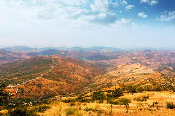 mountain landscape. panorama landscape. morocco. taberrant